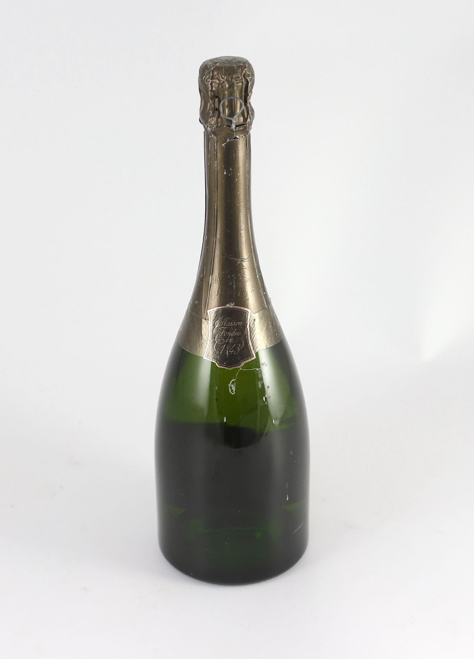 A bottle of Krug 1979 vintage champagne, 32cm high